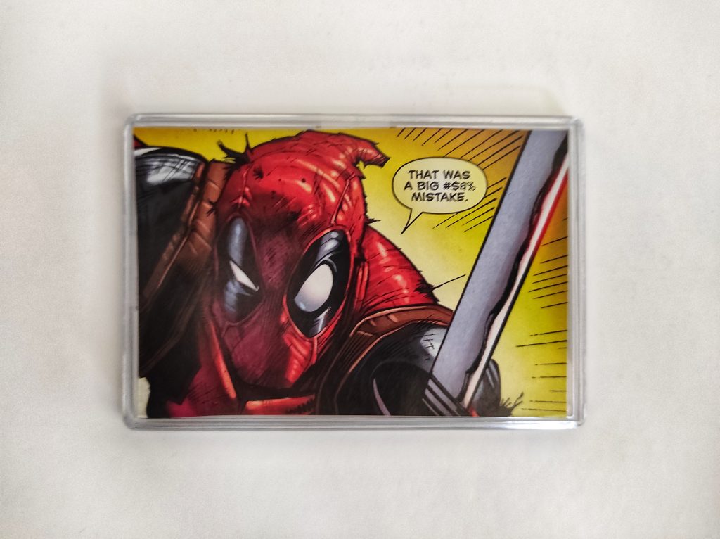 Deadpool Ragged Shoot Large Comic Book Fridge Magnet